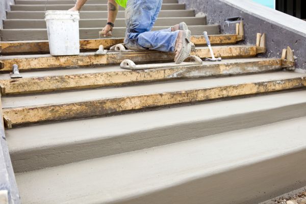 Concrete Steps Pouring in Broken Arrow