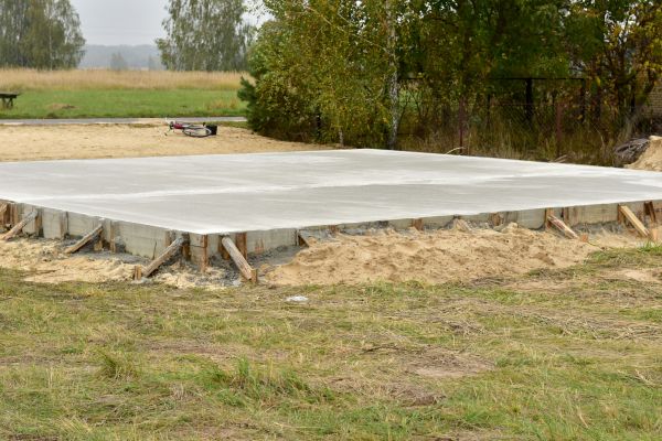 Concrete Base Installation in Broken Arrow