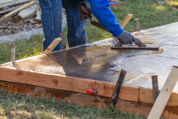 Patio Slab Construction in Broken Arrow