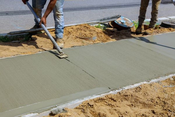 Cement Pathway Installation in Broken Arrow